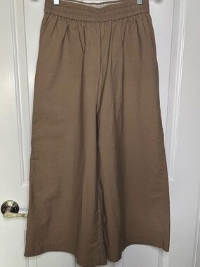 EUC LOEWE PAULA'S IBIZA HIGH RISE CULOTTES TAN COTTON-BLEND SIZE MEDIUM